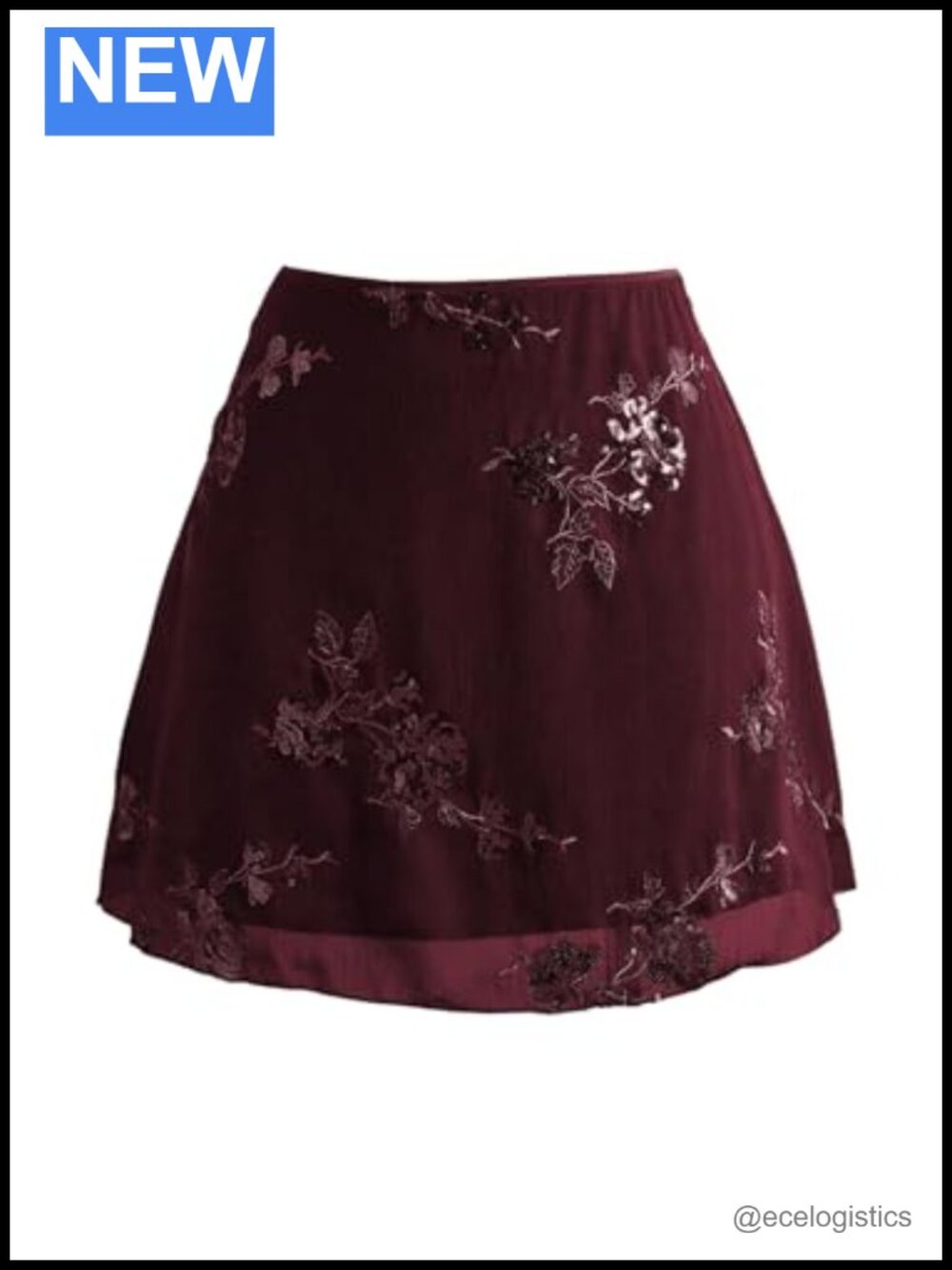 Plus Size Sequin Embroidered Mesh Mini Skirt Y2K A-Line